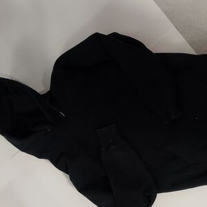 Thick plain black hoodie by ink addict